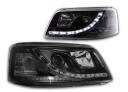 VW T5 03-09 Lampy przód Black DAYLIGHT LED