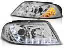 VW PASSAT B5 FL 00-05 Lampy przód Clear Chrom DAYLINE LED MIGACZ