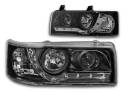 VW TRANSPORTER T4 90-03 Lampy przód Clear Black DAYLIGHT LED